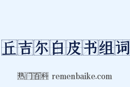 丘吉尔白皮书组词是什么意思的图片
